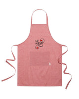 Grembiule in Cotone Riciclato – Sostenibile e Pratico – Cucina e Lavoro – Design Ricamato Scritta Love con Cuori
