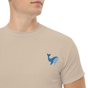 Ricamo Personalizzato - T-Shirt Unisex Ricamata 100% Cotone – Confortevole – Design Balena-Biiply