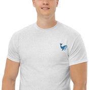 Ricamo Personalizzato - T-Shirt Unisex Ricamata 100% Cotone – Confortevole – Design Balena-Biiply