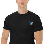 Ricamo Personalizzato - T-Shirt Unisex Ricamata 100% Cotone – Confortevole – Design Balena-Biiply