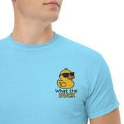 Ricamo Personalizzato - T-Shirt Unisex Ricamata 100% Cotone – Confortevole – Design Che Anatra-Biiply