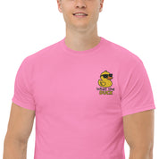 Ricamo Personalizzato - T-Shirt Unisex Ricamata 100% Cotone – Confortevole – Design Che Anatra-Biiply