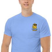 Ricamo Personalizzato - T-Shirt Unisex Ricamata 100% Cotone – Confortevole – Design Che Anatra-Biiply