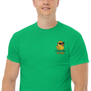 Ricamo Personalizzato - T-Shirt Unisex Ricamata 100% Cotone – Confortevole – Design Che Anatra-Biiply