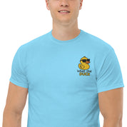 Ricamo Personalizzato - T-Shirt Unisex Ricamata 100% Cotone – Confortevole – Design Che Anatra-Biiply
