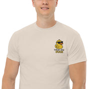 Ricamo Personalizzato - T-Shirt Unisex Ricamata 100% Cotone – Confortevole – Design Che Anatra-Biiply