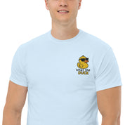 Ricamo Personalizzato - T-Shirt Unisex Ricamata 100% Cotone – Confortevole – Design Che Anatra-Biiply