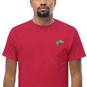Ricamo Personalizzato - T-Shirt Unisex Ricamata 100% Cotone – Confortevole – Design Coccodrillo-Biiply