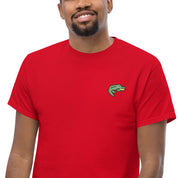 Ricamo Personalizzato - T-Shirt Unisex Ricamata 100% Cotone – Confortevole – Design Coccodrillo-Biiply