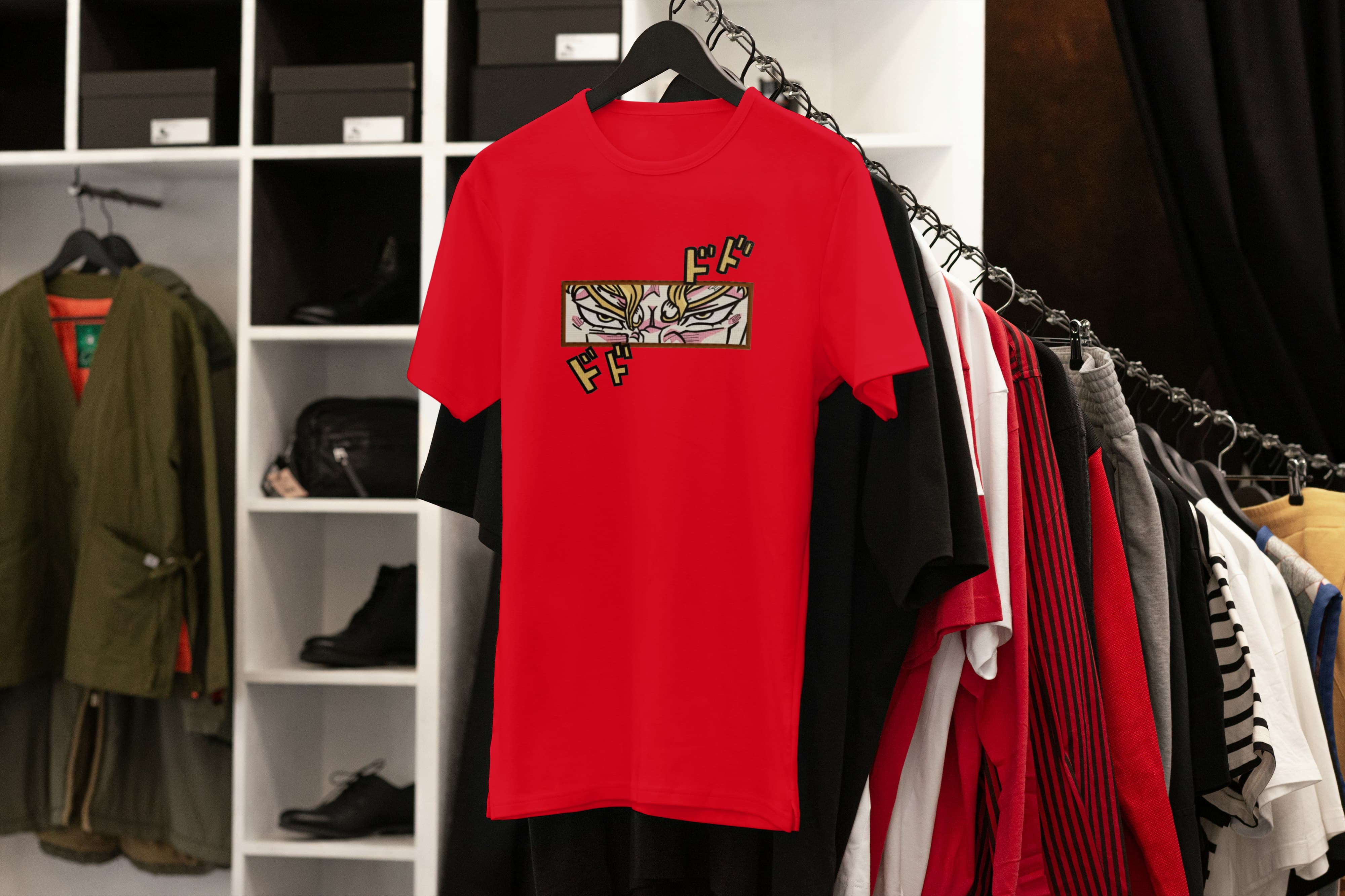 Ricamo Personalizzato - T-Shirt Unisex Ricamata 100% Cotone – Confortevole – Design Dio Brando-Biiply