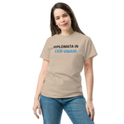 Ricamo Personalizzato - T-Shirt Unisex Ricamata 100% Cotone – Confortevole – Design Diplomata in casi umani-Biiply