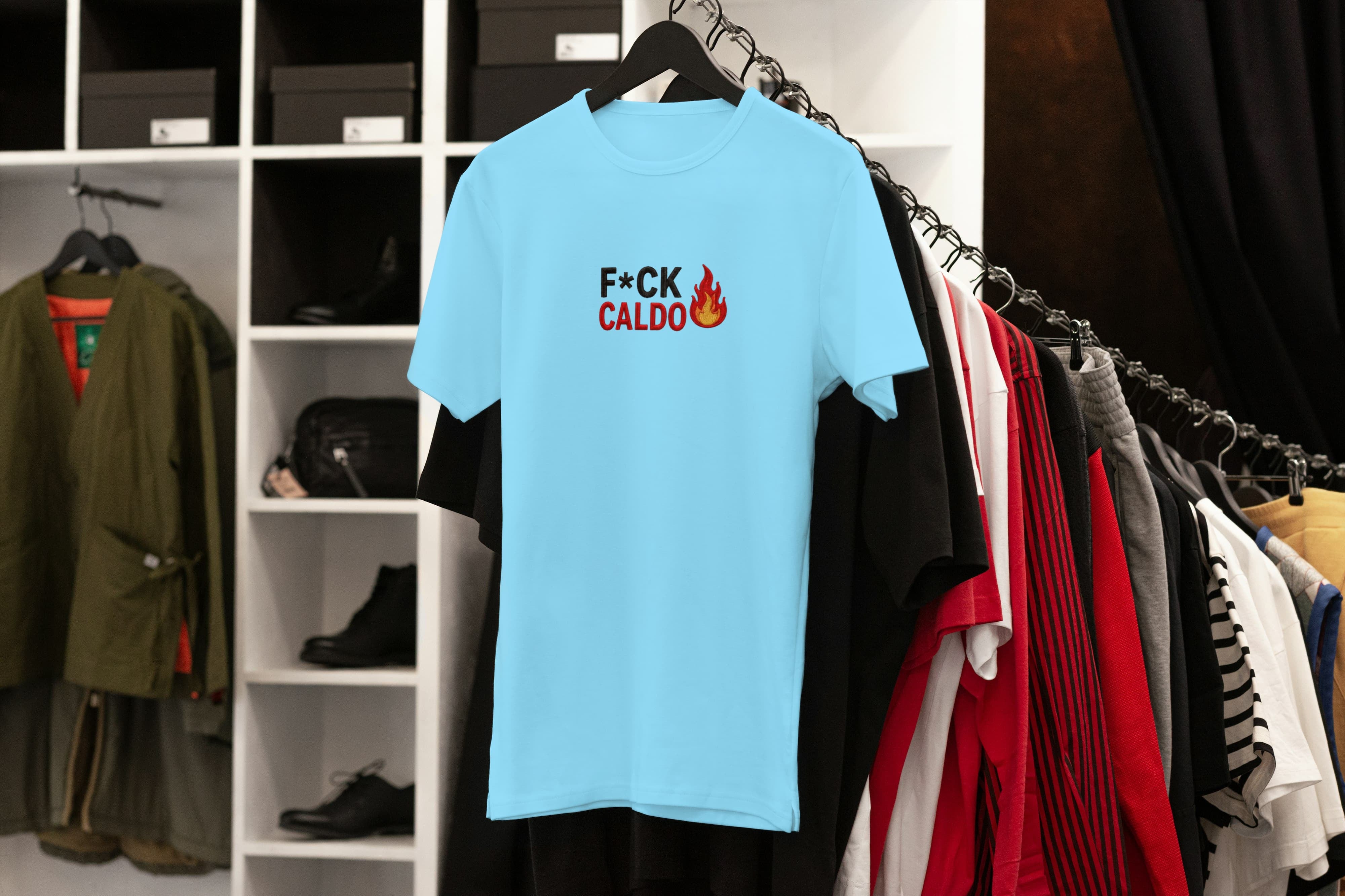 Ricamo Personalizzato - T-Shirt Unisex Ricamata 100% Cotone – Confortevole – Design Fuck Caldo con emoji grande-Biiply