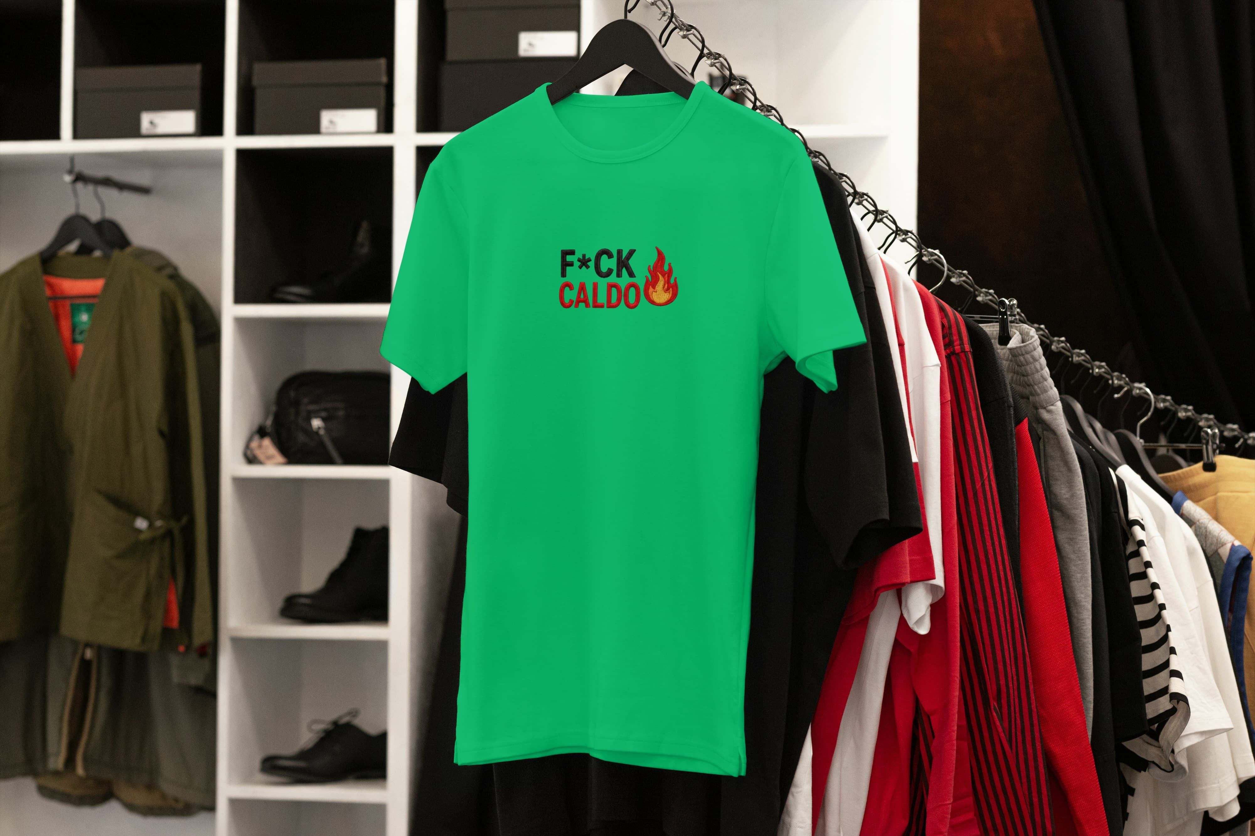Ricamo Personalizzato - T-Shirt Unisex Ricamata 100% Cotone – Confortevole – Design Fuck Caldo con emoji grande-Biiply