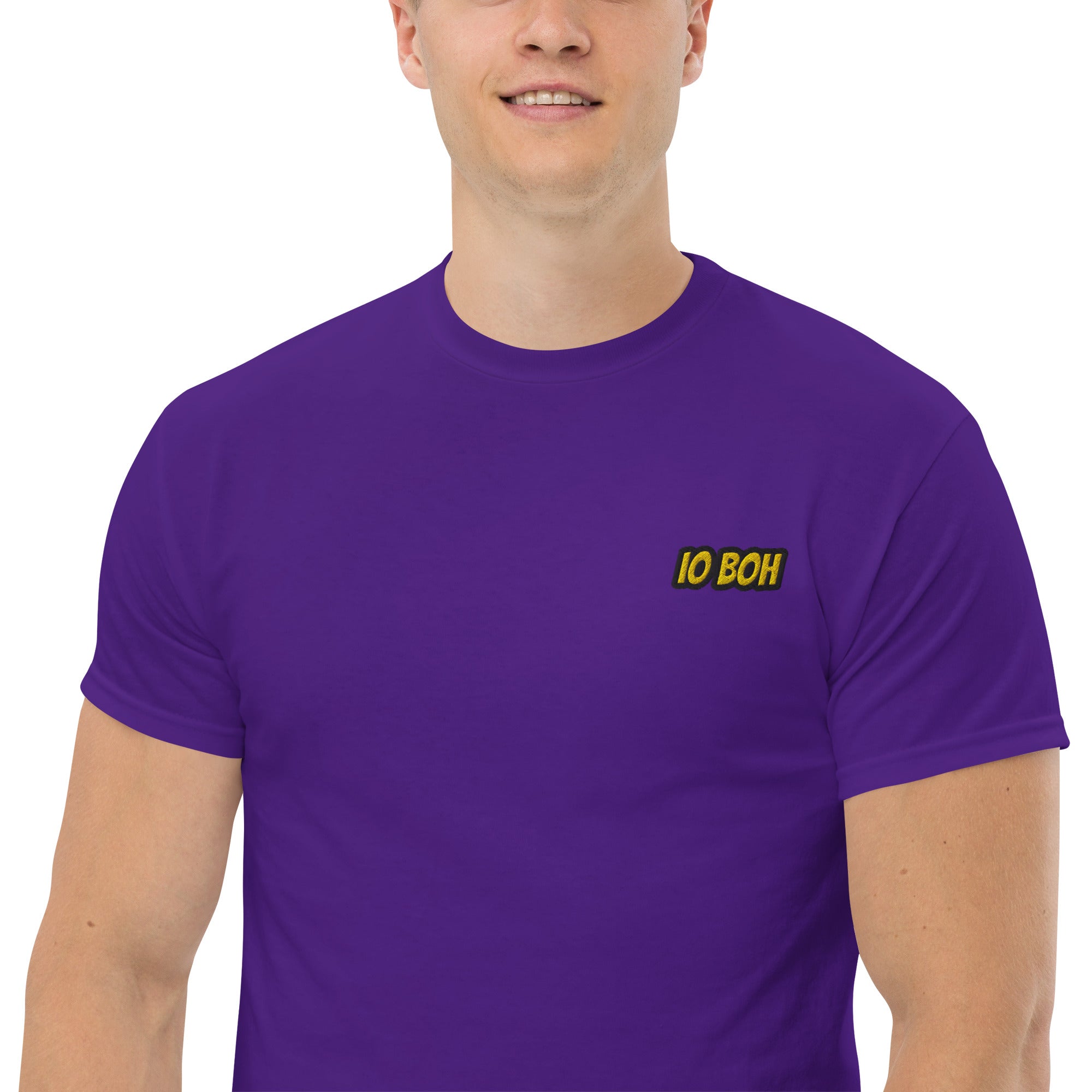 Ricamo Personalizzato - T-Shirt Unisex Ricamata 100% Cotone – Confortevole – Design Io Boh-Biiply