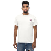 Ricamo Personalizzato - T-Shirt Unisex Ricamata 100% Cotone – Confortevole – Design Medusa Felice-Biiply