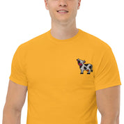 Ricamo Personalizzato - T-Shirt Unisex Ricamata 100% Cotone – Confortevole – Design Mucca-Biiply