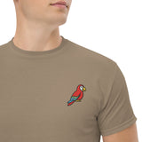 Unisex Embroidered T-Shirt 100% Cotton – Comfortable – Parrot Design