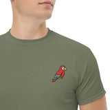 Unisex Embroidered T-Shirt 100% Cotton – Comfortable – Parrot Design