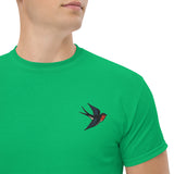 T-Shirt Unisex Ricamata 100% Cotone – Confortevole – Design Rondine