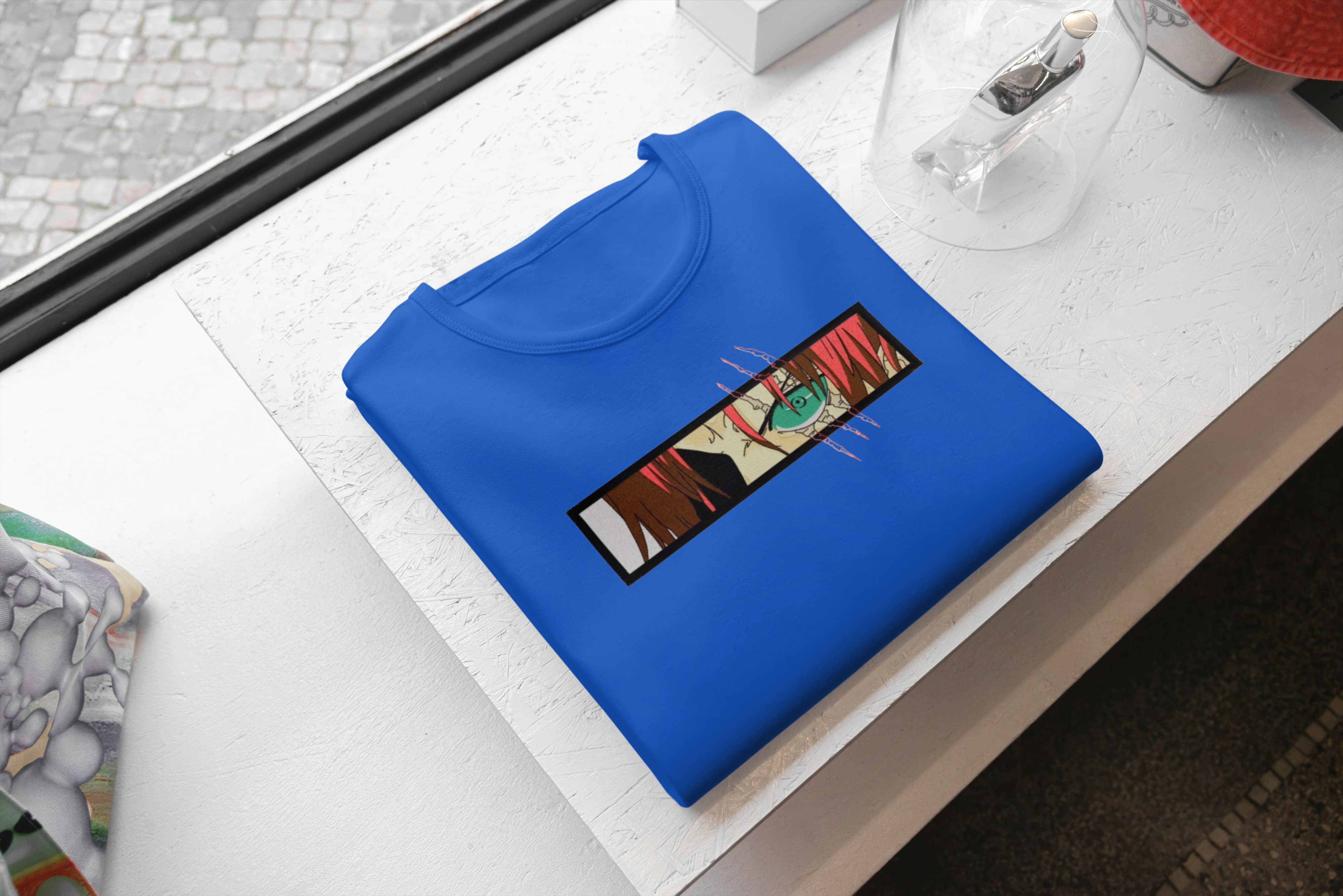 Ricamo Personalizzato - T-Shirt Unisex Ricamata 100% Cotone – Confortevole – Design Shanks eyes-Biiply
