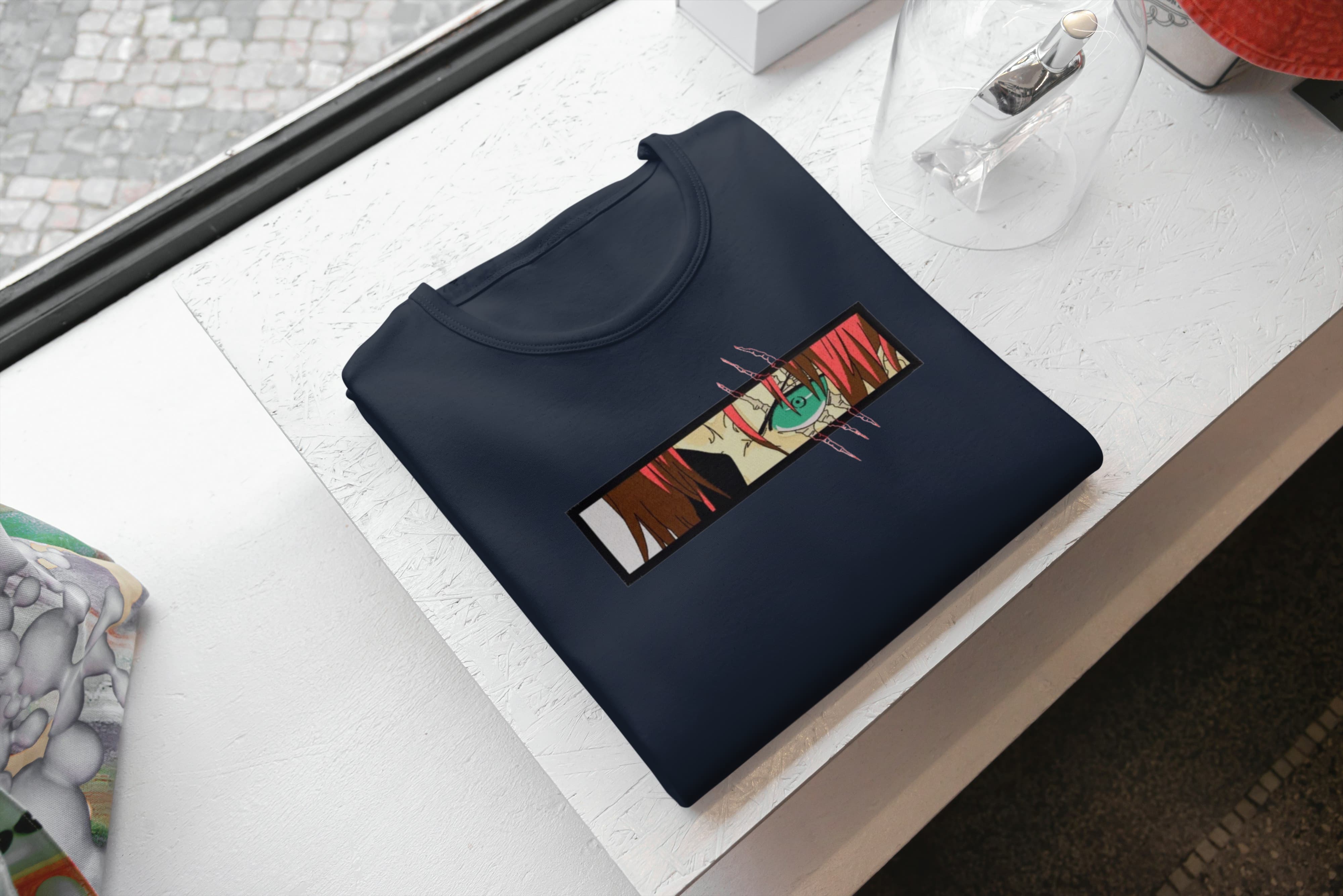Ricamo Personalizzato - T-Shirt Unisex Ricamata 100% Cotone – Confortevole – Design Shanks eyes-Biiply