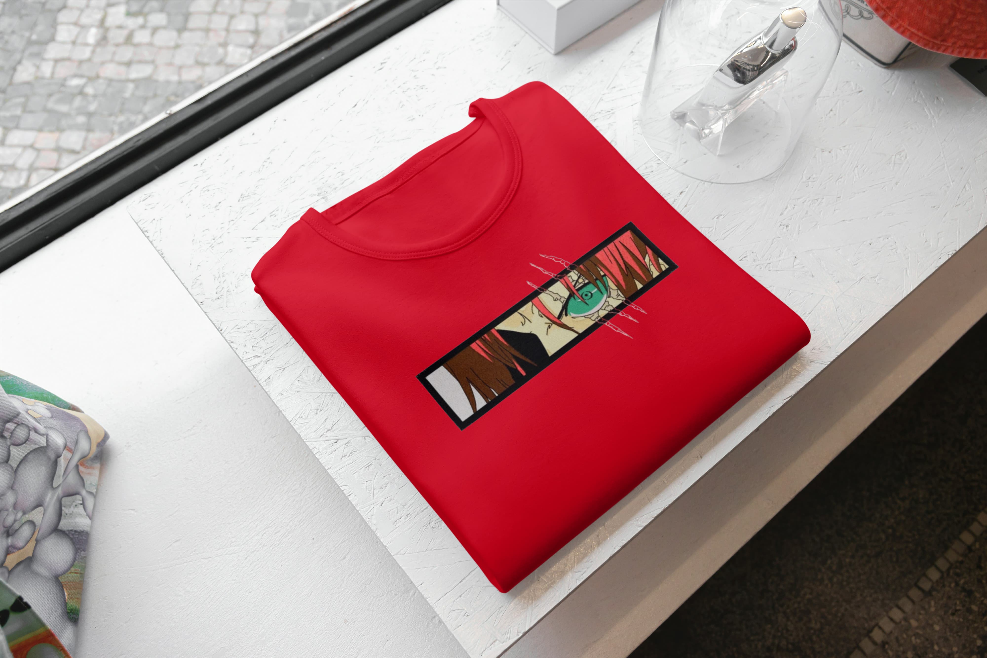 Ricamo Personalizzato - T-Shirt Unisex Ricamata 100% Cotone – Confortevole – Design Shanks eyes-Biiply