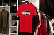 Ricamo Personalizzato - T-Shirt Unisex Ricamata 100% Cotone – Confortevole – Design Skyline-Biiply