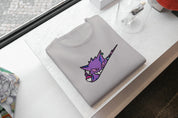 Ricamo Personalizzato - T-Shirt Unisex Ricamata 100% Cotone – Confortevole – Design Swoosh Gengar-Biiply