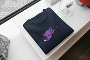 Ricamo Personalizzato - T-Shirt Unisex Ricamata 100% Cotone – Confortevole – Design Swoosh Gengar-Biiply