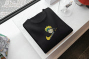 Ricamo Personalizzato - T-Shirt Unisex Ricamata 100% Cotone – Confortevole – Design Swoosh Naruto-Biiply