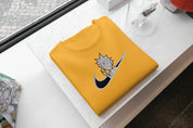 Ricamo Personalizzato - T-Shirt Unisex Ricamata 100% Cotone – Confortevole – Design Swoosh Rick Dito Medio-Biiply
