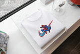 Camiseta Unisex Bordada 100% Algodón – Cómoda – Diseño Swoosh Spiderman