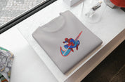 Ricamo Personalizzato - T-Shirt Unisex Ricamata 100% Cotone – Confortevole – Design Swoosh Spiderman-Biiply