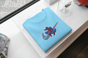 Ricamo Personalizzato - T-Shirt Unisex Ricamata 100% Cotone – Confortevole – Design Swoosh Spiderman-Biiply