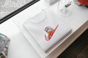 Ricamo Personalizzato - T-Shirt Unisex Ricamata 100% Cotone – Confortevole – Design Swoosh Zero Two-Biiply