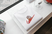 Ricamo Personalizzato - T-Shirt Unisex Ricamata 100% Cotone – Confortevole – Design Swoosh Zero Two-Biiply