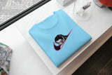 T-Shirt Unisex Ricamata 100% Cotone – Confortevole – Design Swoosh daki