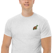 Ricamo Personalizzato - T-Shirt Unisex Ricamata 100% Cotone – Confortevole – Design Tartaruga-Biiply