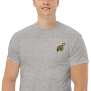 Ricamo Personalizzato - T-Shirt Unisex Ricamata 100% Cotone – Confortevole – Design Tartaruga-Biiply