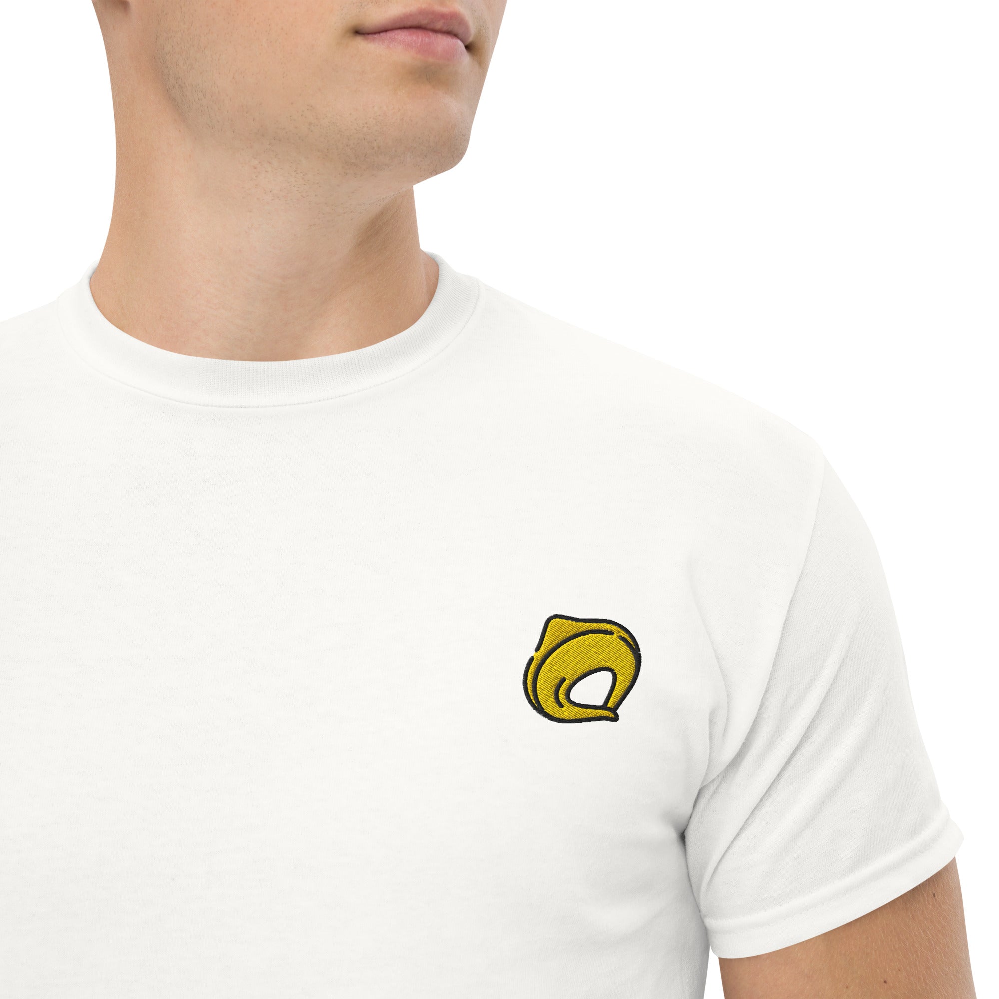 Ricamo Personalizzato - T-Shirt Unisex Ricamata 100% Cotone – Confortevole – Design Tortellino-Biiply