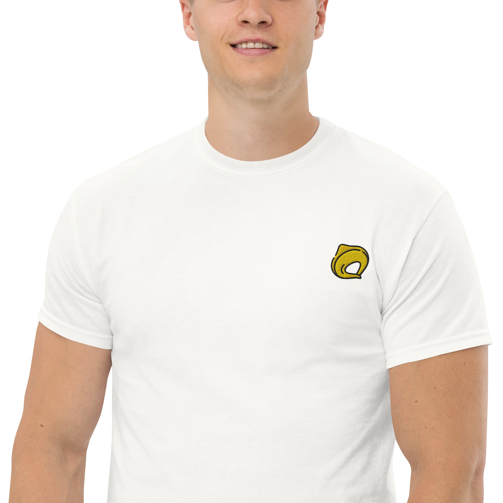 Ricamo Personalizzato - T-Shirt Unisex Ricamata 100% Cotone – Confortevole – Design Tortellino-Biiply