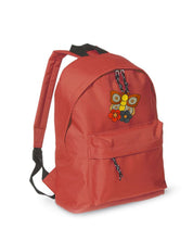 Ricamo Personalizzato - Zaino Bambino in Poliestere 600D 28x38x12 cm – Schienale Imbottito e Spallacci Regolabili - Design Ricamato Farfalla con Fiori-Biiply