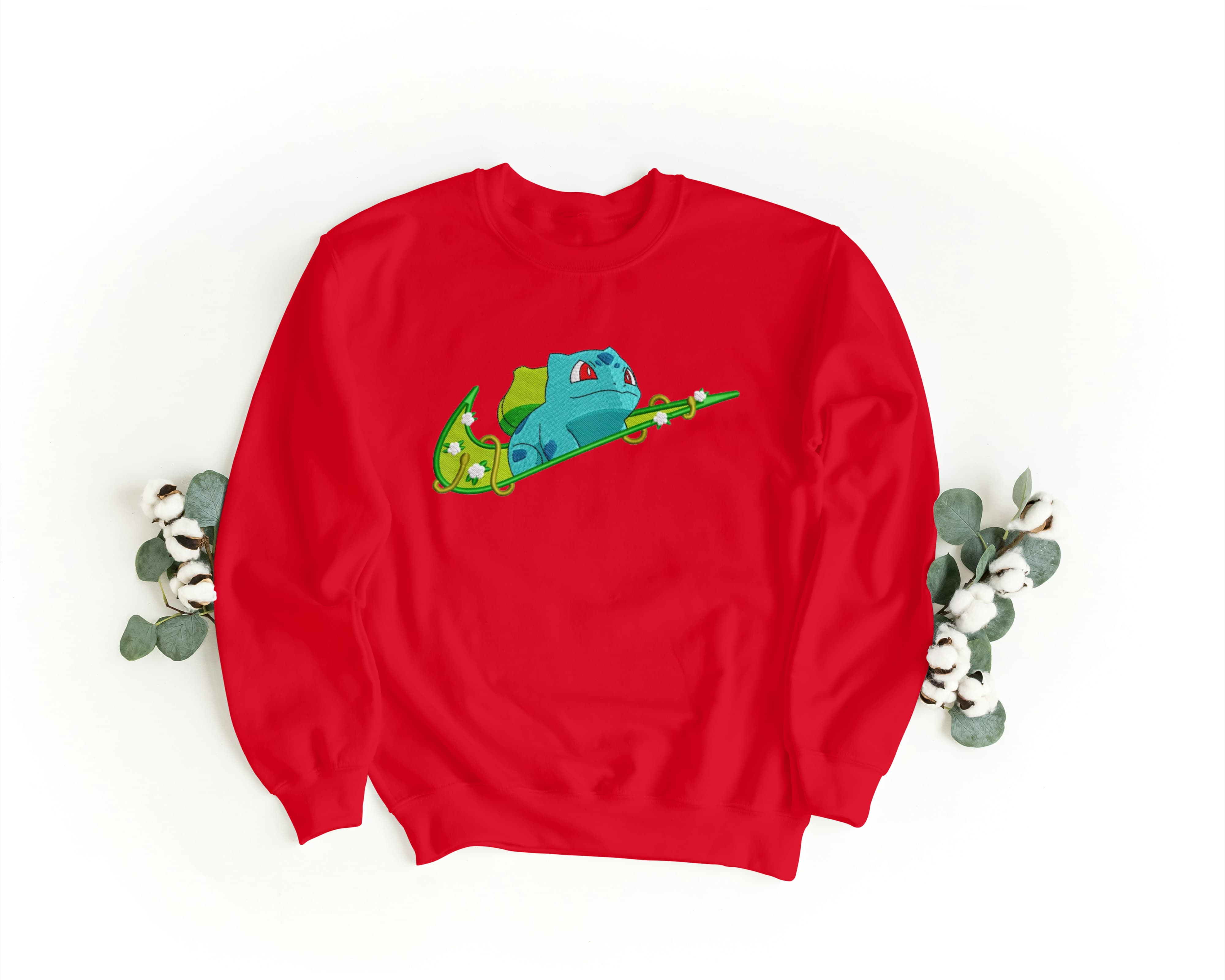 Felpa Ricamata Unisex – Morbida – Stile Streetwear – Swoosh  + Balbasaur