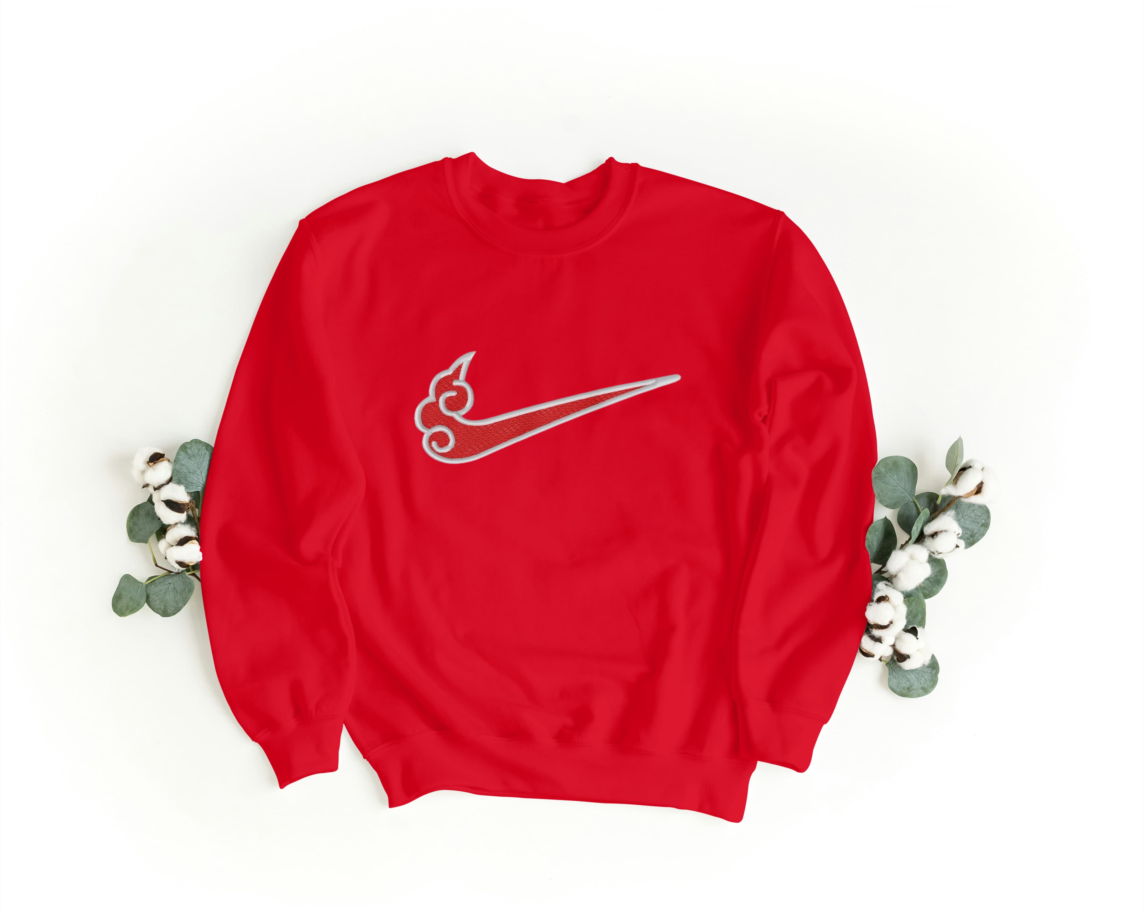 Felpa Ricamata Unisex – Morbida – Stile Streetwear – Swoosh Fire