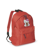 Zaino Bambino in Poliestere 600D 28x38x12 cm – Schienale Imbottito e Spallacci Regolabili - Design Ricamato Hello Kitty