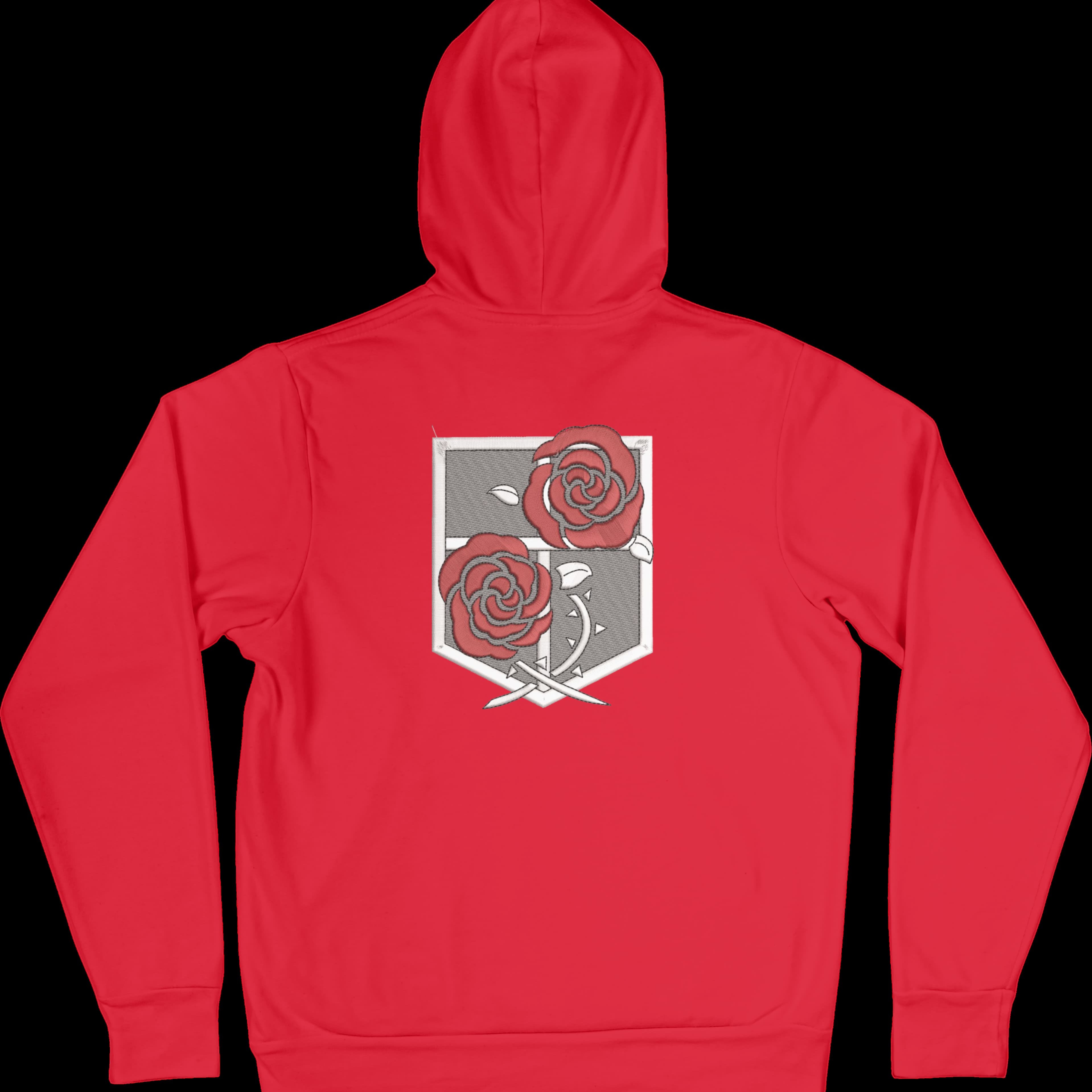 Felpa Ricamata Posteriormente Unisex – Morbida con Cappuccio e Tasca Frontale – Corpo di Guarnigione