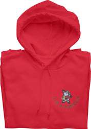 Felpa Ricamata Unisex – Morbida con Cappuccio e Tasca Frontale – Stile Streetwear – Happy Babbo Natale A te e famiglia