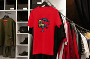Unisex Embroidered T-Shirt 100% Cotton – Comfortable – Duck in Cocktail Design