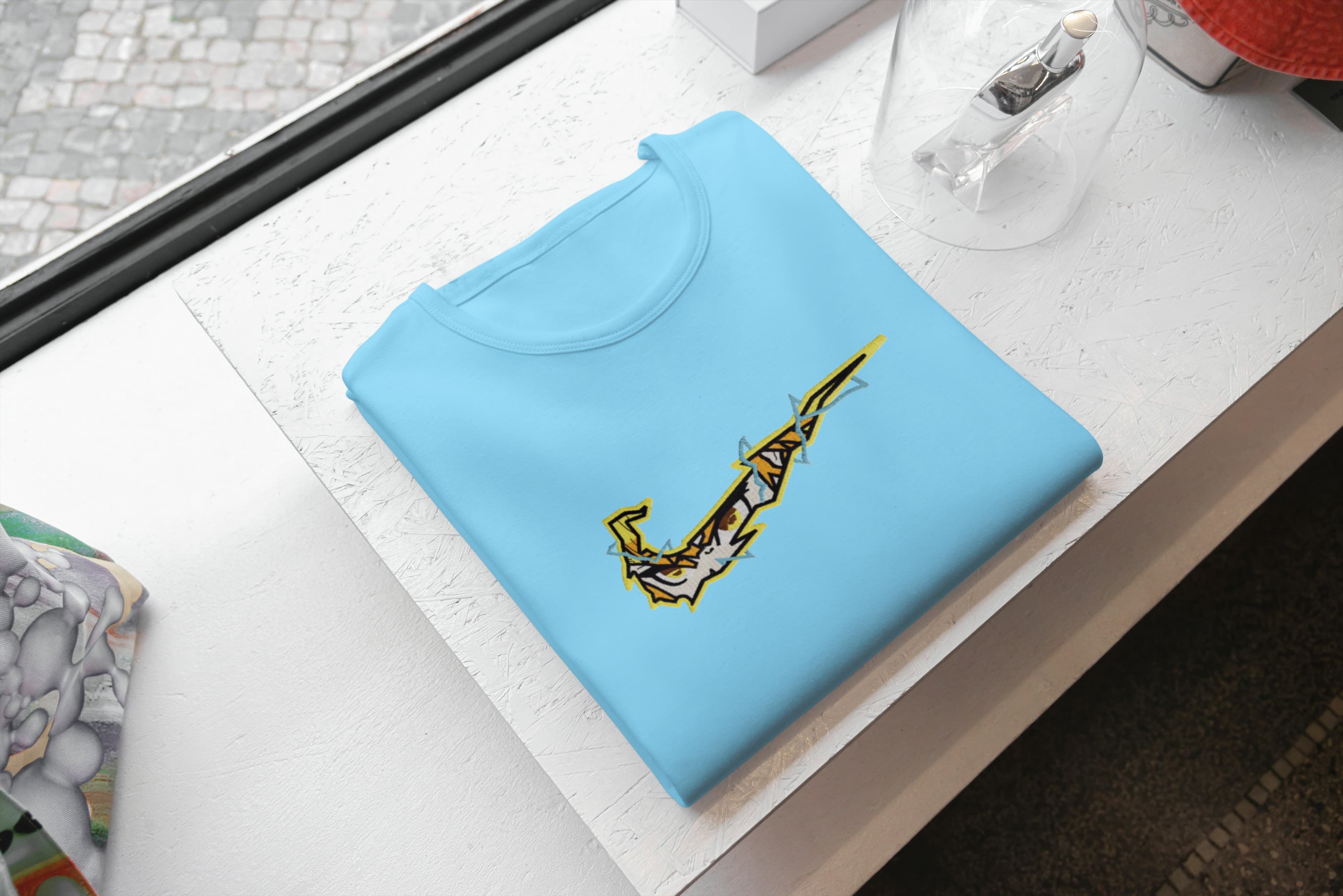 T-Shirt Unisex Ricamata 100% Cotone – Confortevole – Design Swoosh Zenitzu