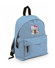 Zaino Bambino in Poliestere 600D 28x38x12 cm – Schienale Imbottito e Spallacci Regolabili - Design Ricamato Hello Kitty